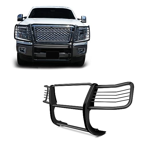Image of Black Horse Grille brush Bumper Guard Modular Black Compatible with 2017-2024 Nissan Titan(Excl. Titan XD models)-17NR27MA