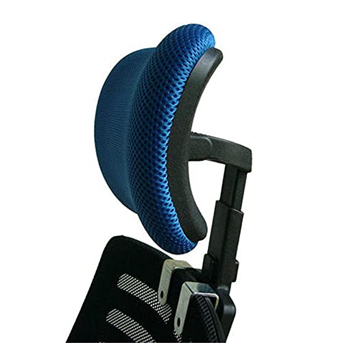 ヘッドレスト 頭をもたせる 高さ調節 穴あけなし取り付け オフィス用 パソコンチェア用 姿勢改善 ブルー