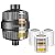 Cobbe HD HEAVY DUTY High Output 99% REMOVAL Shower Filter for Hard Water + 3 Replaceable Filter Cartridges Remove Chlorine and Harmful Substances (Black)