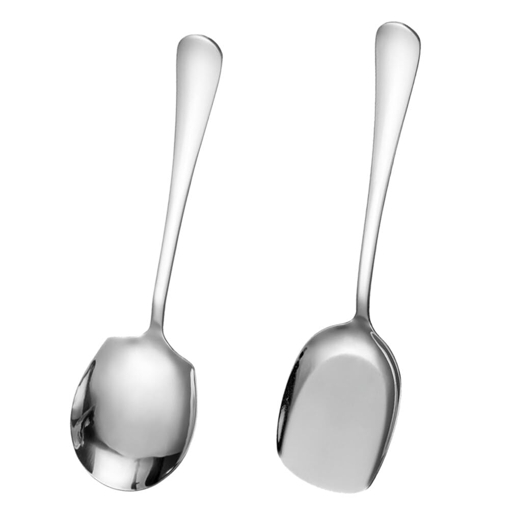 CALLARON Serving Spoon 1 Set Ice Cream Spoons Shovel Spoons 18/10 Stainless Steel Spoons Large Serving Spoon for Home, Kitchen Dinner Spoons