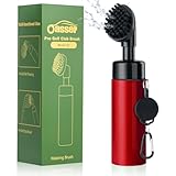 Oasser Golf Club Cleaner Golf Club Brush with Retractable Clip and Squeeze Water Bottle 10.5 Inches Holds 5 Oz of Water, Golf Accessories for Men Women, Essentials Golf Gifts for Men, Red