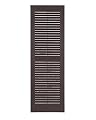 Perfect Shutters Premier Louver Exterior Decorative Shutter, 15" x 55", Sienna Brown