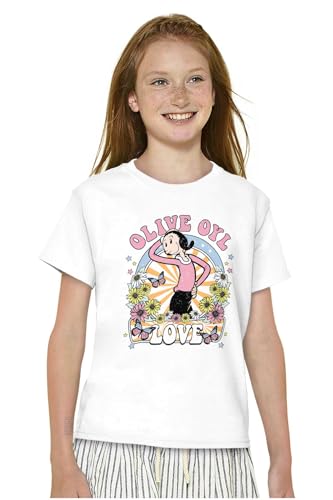 Cute Olive OYL Cartoon Flower Love Girls Kids T Shirt Tees3