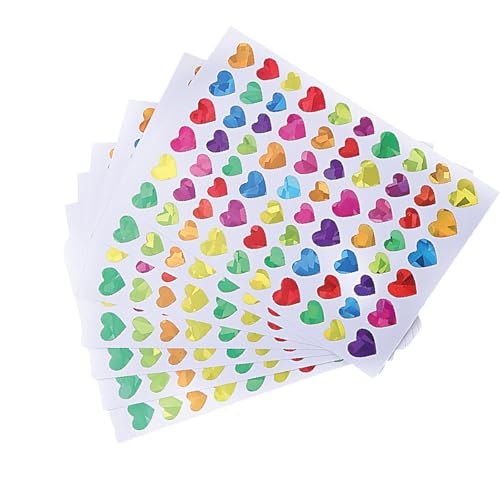 NIHUIFA 960/1080/1380 pegatinas brillantes de corazón de estrella para álbumes de recortes, arte, manualidades, embalaje, pegatinas de recompensa