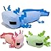 HQRYSH Axolot Plush Stuffed Toy Soft Pillow, Suitable for Video Game Enthusiasts, Children's Birthday Parties, Christmas Holiday Preferred Gift (Blue/Green/Pink)