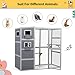 Outdoor Catio, Large Cat Enclosure House Weatherproof, 2 Resting Rooms, 4-Tier Cat Cage Catio for Cats w/ 2 Platforms, Wood