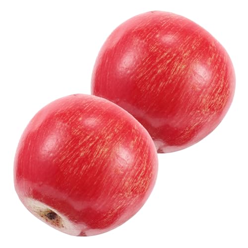 Adornos de antena de coche con forma de manzana roja para viajes y decoración exterior, 2 piezas