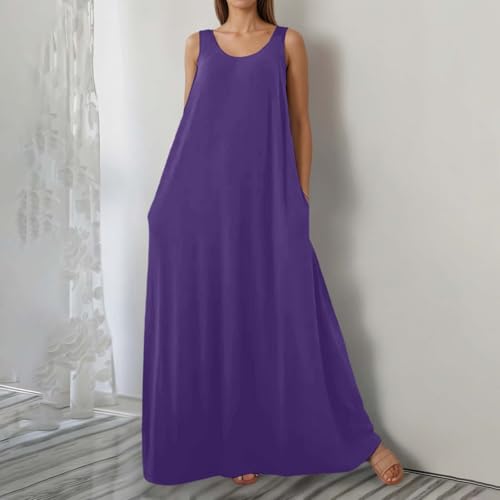 Robe d'été décontractée sans manches coupe ample en coton - 2