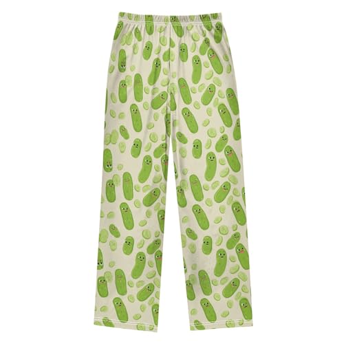Pajama Bottoms, Kawaii Cucumber Pickles Pajamas Pant Sleep Long Pants Lounge Wear Sleepwear Pjs2