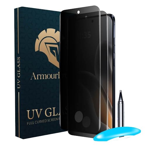 Image of ArmourPro UV Privacy Tempered Glass Screen Protector for Motorola Edge 70 Fusion (6.8 Inch, Pack of 2) Full Edge to Edge Coverage | Anti-Spy /Anti-Peeping, 9H Hardness, Protection