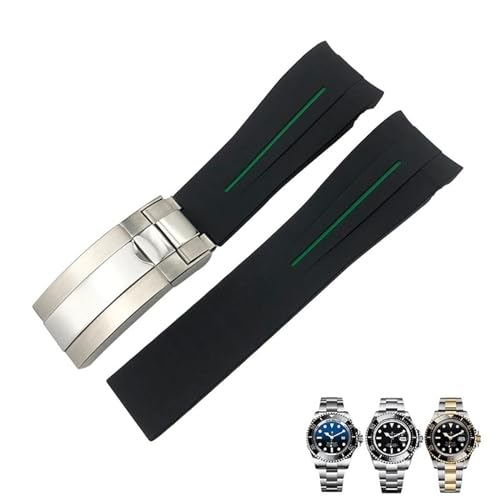 Correa de silicona de 21 mm para reparar Rolex Sea-Dweller
