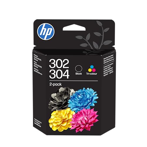 HP 302/304 Original Druckerpatronen, Schwarz + Tri-Color, 2er Pack DeskJet 2300, 2600, 3600, 3700, 3800, 4600, Envy 4500, 5000, OfficeJet 3800 Serie HP 302/304 Original Druckerpatronen, Schwarz + Tri-Color, 2er Pack DeskJet 2300, 2600, 3600, 3700, 3800, 4600, Envy 4500, 5000, OfficeJet 3800 Serie