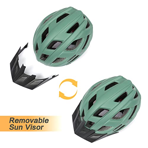 Rrk Adult Road Bike Helmet, Men Women Mountain Helmet With Detachable Visor, 2 Sizes For Youth Adult Cycling #TOP3