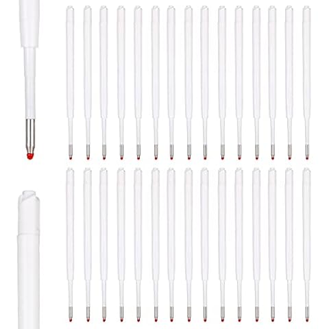 Black Ink Pen Refills,30 Pieces Replaceable Metal Ballpoint Pen Refills with Spring Smooth Writing Ballpoint Pen Refills 1mm Black Ink Pen Refills for Ballpoint Pens for School and Office Cover