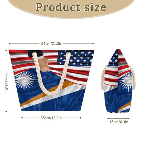 Tote Bag Large Handles Beach Bag with Zipper for Shopping Groceries Travel Outdoors Swim Pool Bag2