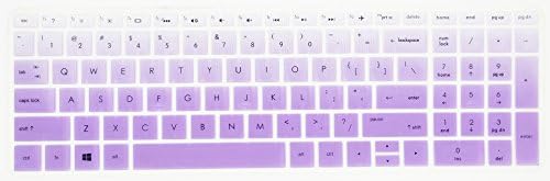 CONVAY Ultra Thin Keyboard Cover Silicone Skin for 15.6" HP Pavilion 15-ab 15-ac 15-ae 15-af 15-an 15-ak 15-ay 15-ax 15-as 15-ba/bc/bk Series,HP OMEN 15-ax,HP Envy x360 m6-ae151dx (Violet)
