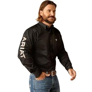 ARIAT Men’s Team Logo Twill Fitted Shirt