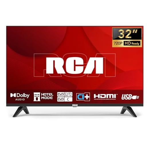 RCA TV 32 Pollici (80 cm) senza Bordo LED HD TV con Tripla sintonizzatore (DVB-T/T2-C-S/S2), HDMI, CI+, Lettore multimediale USB, Modalità Hotel, Dolby Audio (NRB32HQ1, 2024)