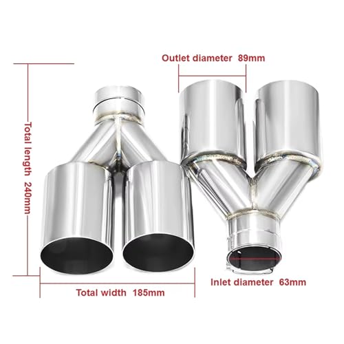 Embout d'échappement entrée 63 mm pour remplacer une sortie usée - 5