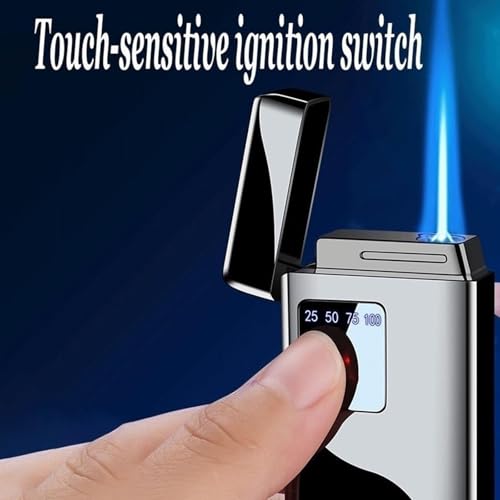 Encendedor de soplete con interruptor táctil y llama ajustable miniatura 3