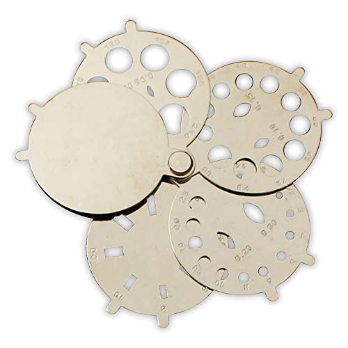 ToolUSA Folding Fan Stone/Diamond Gauge | Precise Gemstone Measurement Tool | Durable & Compact Design | Essential for Jewelers & Gemologists