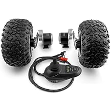 L-faster Dual 24V 350W Geared Motor Double 10x6.00 Fat Wheel Chain Drive Kit عصا التحكم ل Seabeach Cart Wheelchair Bike   