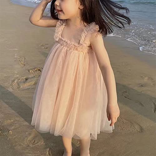 Baby Girls Layered Tulle Tutu Dress Toddler Tulle Dresses Infant Tulle Sundress Set with Angel Wings 6-24 Months3