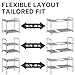 Simple Houseware Under Sink 2-Tier Heavy Duty Expandable Rack Organizer, Adjustable Width 15.75–25 Inches with 4 Shelf Height Levels, Silver