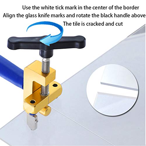 KANGneei Cortador de azulejo, cortador manual de azulejos para cortar azulejos de cerâmica, abridor