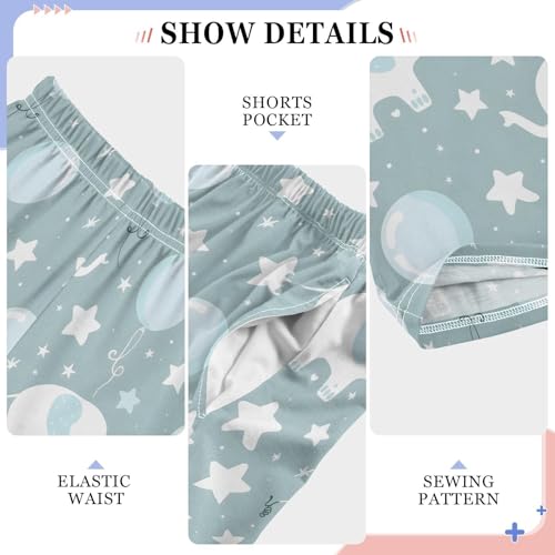 ALAZA Elephant Pajamas Bottoms with Pockets Comfy Pjs Sleepwear Elastic Waistband Pajamas Pants Lounge Pants for 6-14 Years4