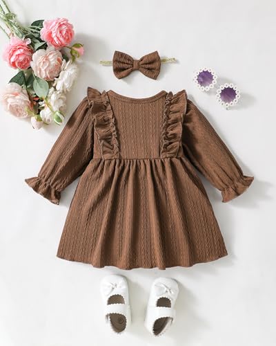 Mioglrie Baby Girl Dress Toddler Girls' Dresses 3 6 9 12 18 24 Months 2t 3t Girls Clothes Fall Winter Outfits4
