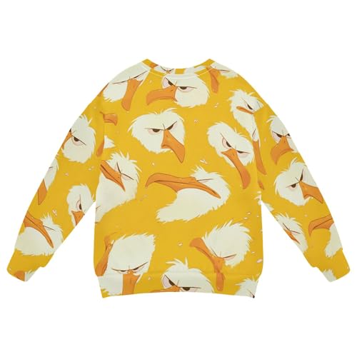 JUNZAN Cartoon Albatross Yellow Little Kids Pullover Hoodie Fleece Kids Hoodies Boys Camping 4T2