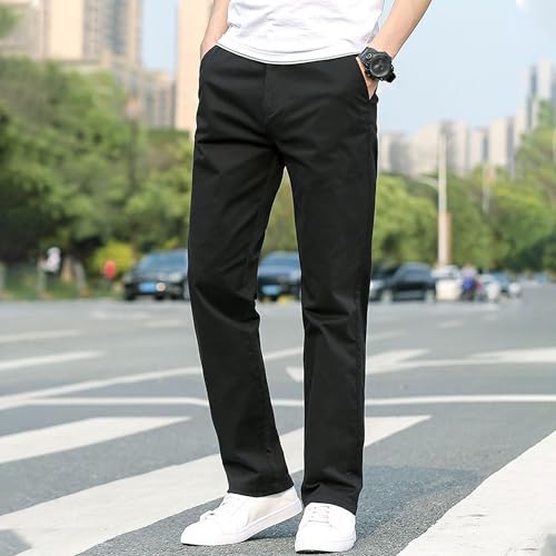 Men's Casual Straight Leg Sweatpants Slim Fit Athletic Chino Cargo Pants Outdoor Business Casual Pants with Pockets2