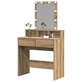 Montage facile de la coiffeuse avec miroir et lumières (recommandé à deux) - Instructions claires pour un montage rapide. La surface en bois facile à nettoyer est facile d'entretien et résistante aux résidus cosmétiques.