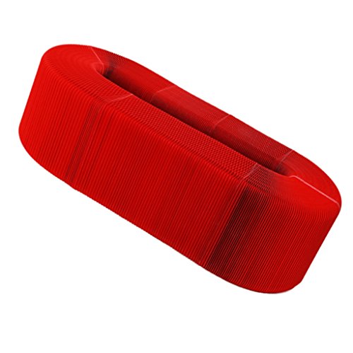 collapsible chair/ Creative portable paper stool/Can bear 5000 grams by weight per square meter with, red, 12 cushions, Use 6 meters,High 42cm ( Color : 12-seater (9 felt pads) )