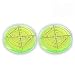 2x Bubble Spirit Level, 66x10mm Circular Bullseye Level Inclinometers, Fluorescent Yellow