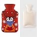 UKKO Bouillotte Cadeau De Noël Thermos Pot Thermos Chaleureuse Dessin Animé Réchauteur De La Main Mini Bouteille d'eau Chaude Portable Anti-Explosion-F