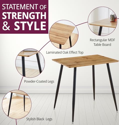 Mesa pequeña rectangular Cullompton para cocinas estrechas 5