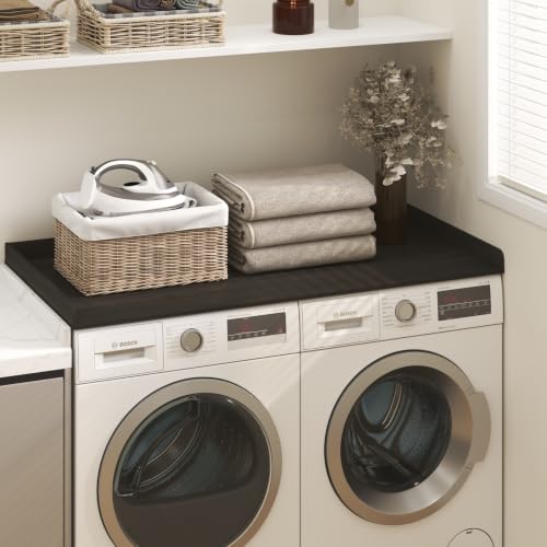 Furinno RAVEL Washer Dryer Countertop Topper, Drying Rack with Edge Rails, Anti Slip Pads, 27.5 D x 54 W, for Laundry Room Organization and Storage, Espresso - image 2