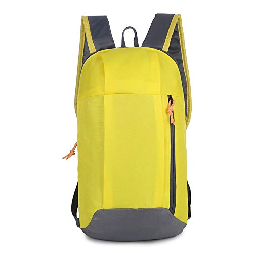 Laptoptasche Rucksack Outdoor-Sportrucksack, Unisex Casual Summer Travel Leichter Rucksack, Herren Damen Wasserdichter Reitwanderrucksack Gelb