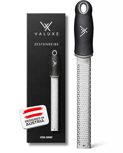 VALUXE® Premium Zester-Reibe spülmaschinengeeignet - Küchenreibe für Parmesan, Muskatnuss, Ingwer mâ€¦ – Miniatur