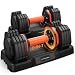 2026 Updated Adjustable Dumbbell Set of 2, 5-in-1 Weights Dumbbell Set with Storage Box, 25lbs Adjustable Weights with Anti-slip Silicone Grip, Weight Set For Home Gym Suit both Men and Women
