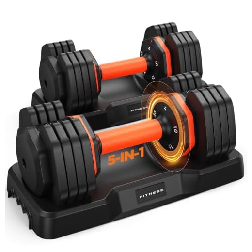 2026 Updated Adjustable Dumbbell Set of 2, 5-in-1 Weights Dumbbell Set with Storage Box, 25lbs Adjustable Weights with Anti-slip Silicone Grip, Weight Set For Home Gym Suit both Men and Women