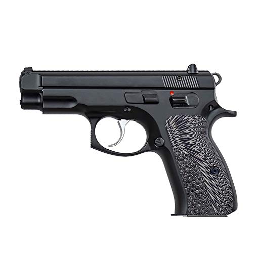 Guuun G10 Grips For Cz75 Compact Fit Cz P-01 Pcr Cz-85 Compact Sunburst Texture - Gray/Black #TOP4