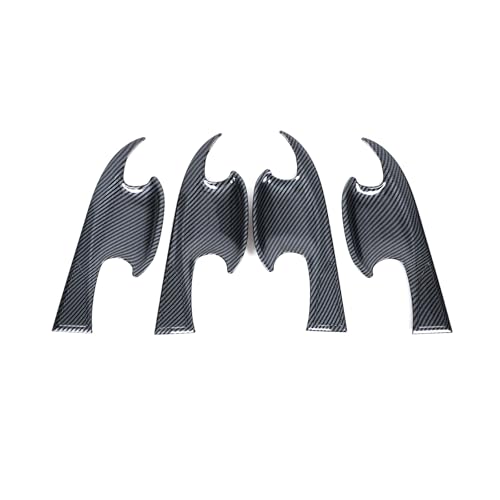 PIUGILH Door Bowl Scratch Protector Compatible with Hyundai Santa Cruz/Tucson L 2022 2023 2024 2025 2026, Exterior Door Handle Bowl Cover Protection Trim, 4Pcs (Carbon Fiber Color)