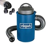 Scheppach Absauganlage HA1000 (1100 Watt, Luftleistung: 183m³/h, Füllmenge: 50 L, Schlauch- Ø/-länge: 100/2000mm, Filterfläche: 0,3m², inkl. Adapterset zum Anschluss an Kleingeräte)