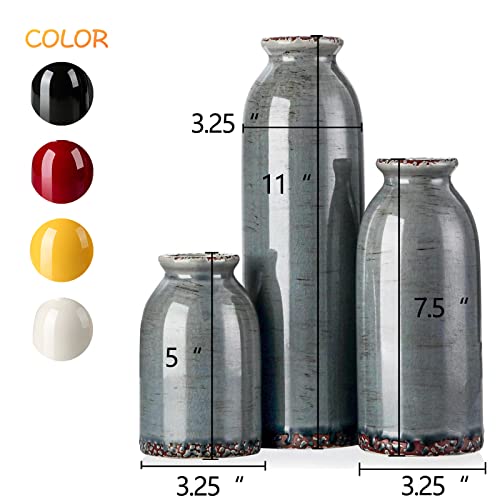 Cwlwgo- Ceramic Blue Vase Set,Small Vase For Home Decor, Living Room Table Decor, Centerpieces Table Mantel,Bookcases, Fireplace & Entrance Decor.… #TOP1