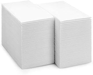 Linen-Feel Guest Towels Disposable Cloth Like Paper Christmas Paper Towles Hand Napkins Soft, Absorbent, Paper Hand Towels for Kitchen, Bathroom, Parties, Weddings, Dinners or Events (White, 200 Pack)