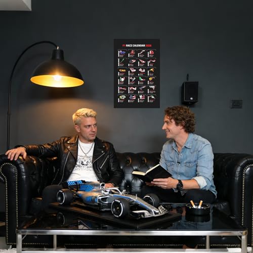 Cunegra Poster für F1-Fans, 2026 Rennplan Wandbilder Deko Schlafzimmer, Streckenposter Bilder für Wohnzimmer, Schlafzimmer, Büro, Wandkunst für Teenager und Männer, 30×20 cm