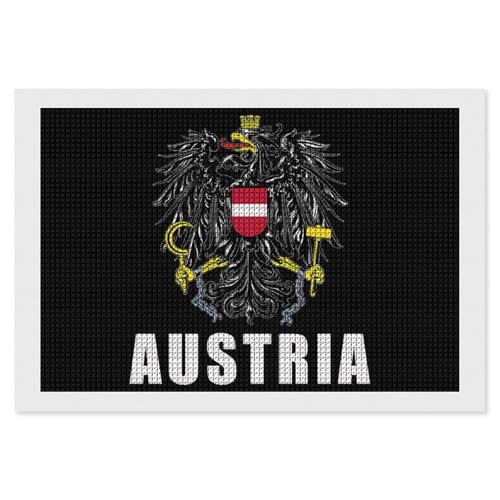 Austria Austrian National Emblem 5D Diamond Art Painting Kits for Adults Square Diamonds Drill